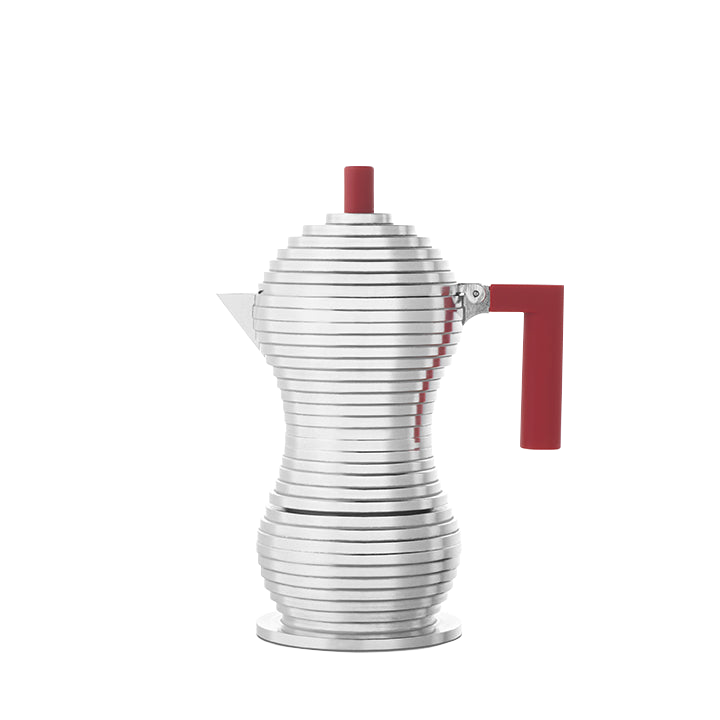 Alessi Pulcina 3 Cup Moka Pot - Red