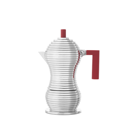 Alessi Pulcina 3 Cup Moka Pot - Red