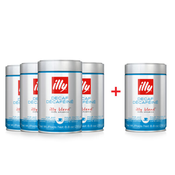 4+1 decaf grounds illy coffee